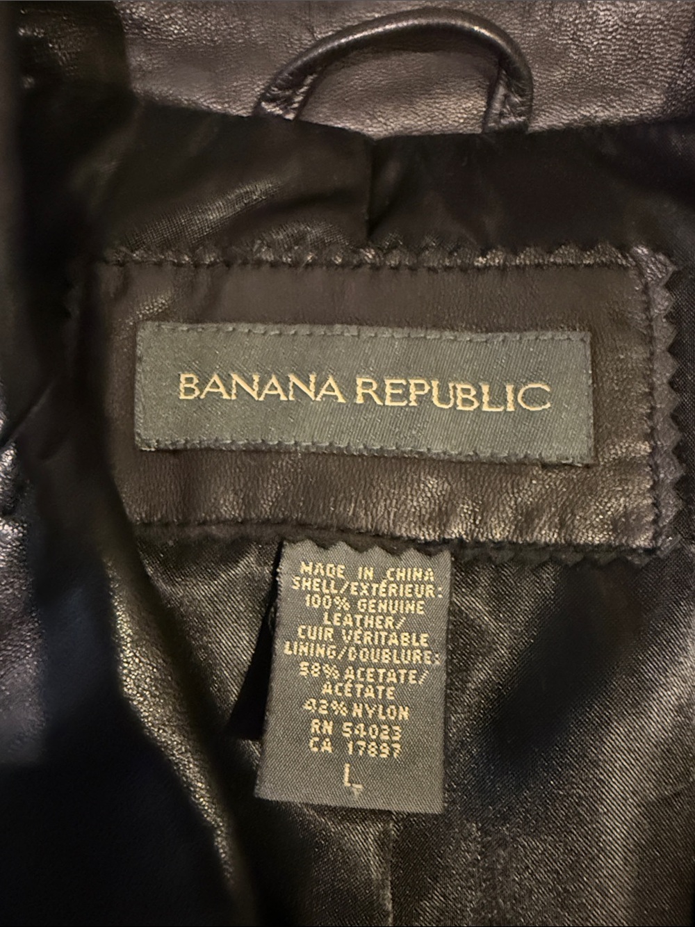 Banana Republic Women’s Large Black Long Leather Coat - Picture 6 of 6